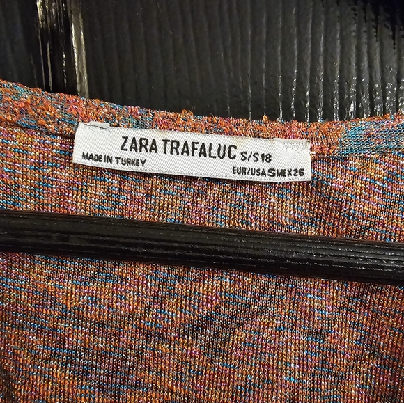 *Rare Find* Zara Trafaluc Lurex Wrap Top Size Small - Picture 9 of 9